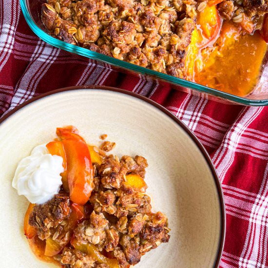 Fresh Peach Crisp - Recipe photo by Tastefully Grace