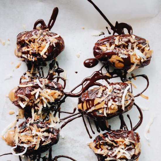 Peanut Butter Stuffed Dates - Recipe photo by thefigjar