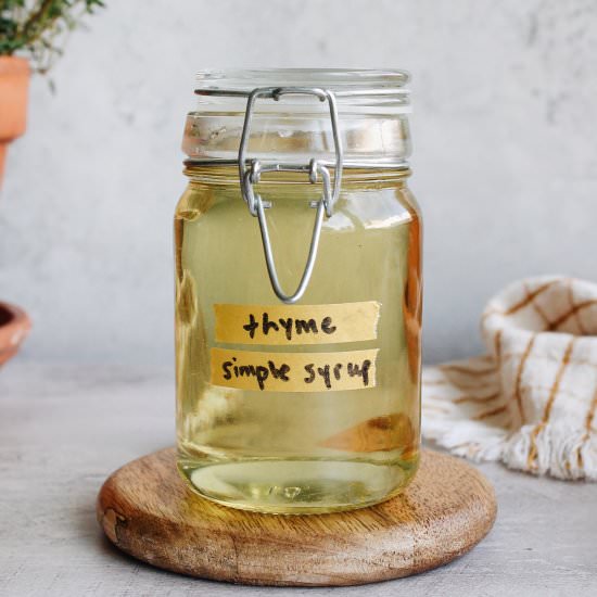 Thyme Simple Syrup - Recipe photo by thefigjar
