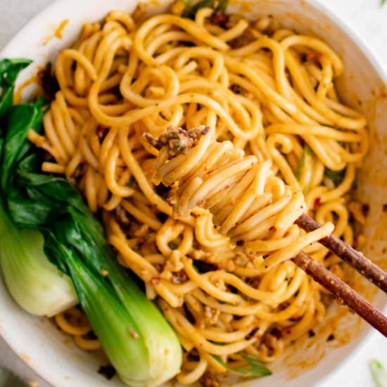 Dan Dan Noodles - Recipe photo by theforkedspoon