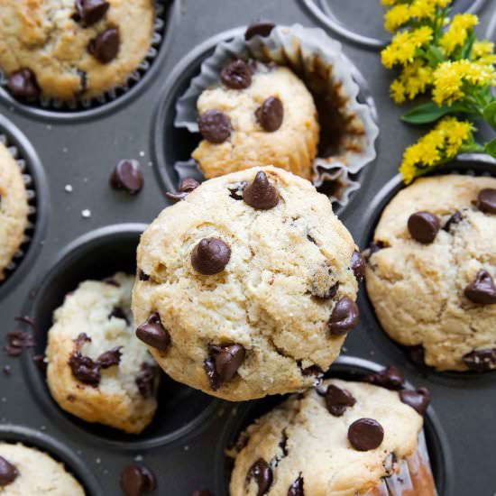 Healthy Chocolate Chip Muffins - Recipe photo by Jar Of Lemons