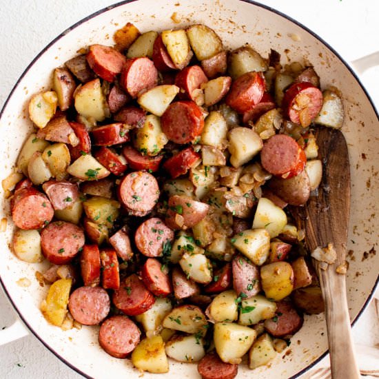 Kielbasa and Potatoes - Recipe photo by theforkedspoon