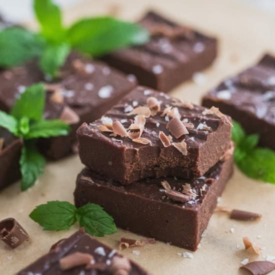 Healthy Chocolate Mint Fudge - Recipe photo by LifeAroundtheTable