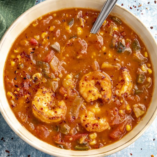 Creole Tomato and Shrimp Stew - Recipe photo by ChiliPepperMadness