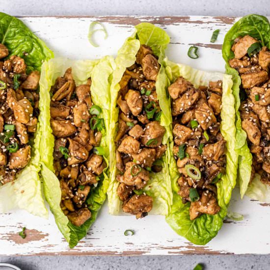 CHICKEN LETTUCE WRAPS - Recipe photo by healthyfitnessmeals