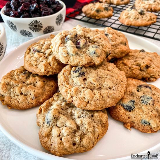 Chewy Cranberry Oatmeal Cookies - Recipe photo by Encharted Cook