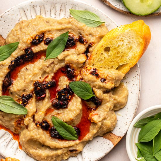 Garlic Miso Eggplant Dip - Recipe photo by from my bowl