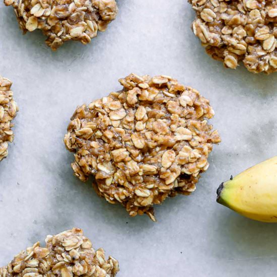Vegan Banana Oatmeal Cookies - Recipe photo by forkintheroad