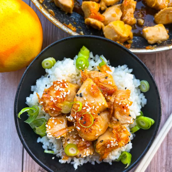 Healthier Orange Chicken - Recipe photo by Tastefully Grace