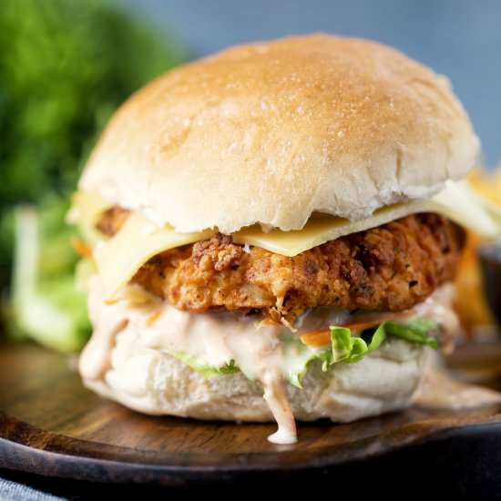 Buttermilk Fried Chicken Burger - Recipe photo by Brian Jones
