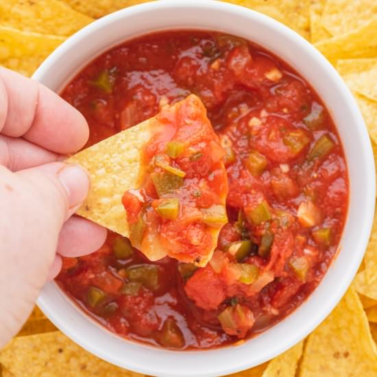 Chunky Canned Salsa - Recipe photo by dishnthekitchen