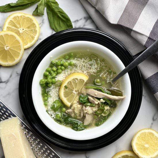 Spring Stracciatella Soup - Recipe photo by StyleandGrace