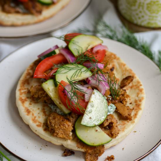 Vegan Seitan Gyros - Recipe photo by earthly provisions
