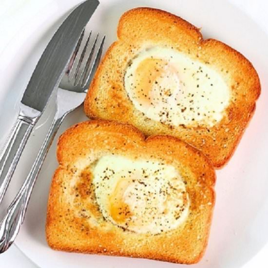 air fryer egg toast - Recipe photo by nowcookthis