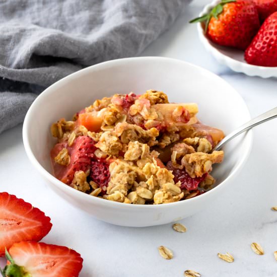 Strawberry Apple Crisp - Recipe photo by freshapron