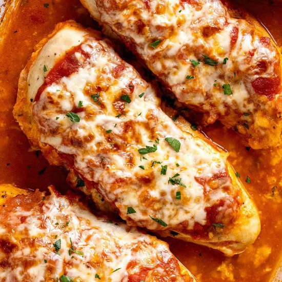 Lasagna Stuffed Chicken - Recipe photo by Jessica Gavin