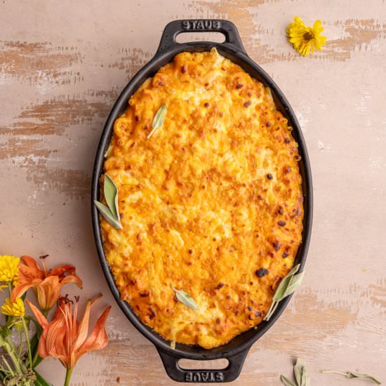 Easy Baked Pumpkin Mac and Cheese - Recipe photo by marleysmenu