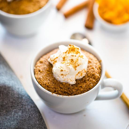 Keto Pumpkin Mug Cake - Recipe photo by lowcarbspark