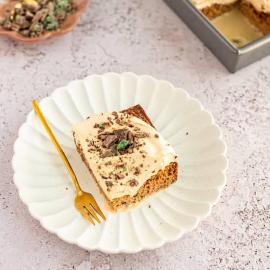 Peppermint Crisp Milk Cake - Recipe photo by heinstirred