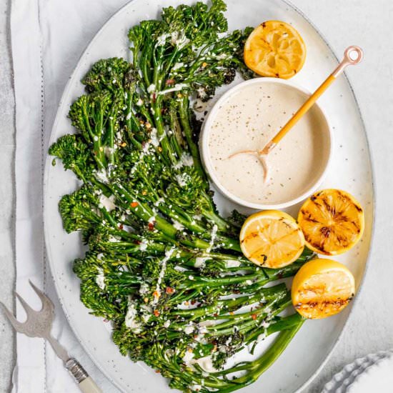 Grilled Tenderstem Broccoli - Recipe photo by The Real Food Geek
