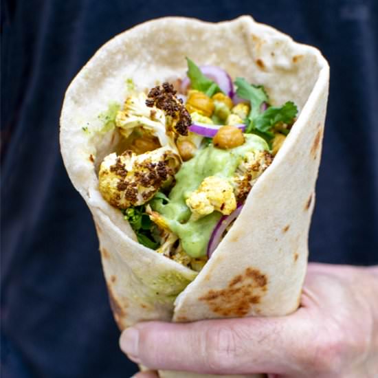 Air Fryer Cauliflower Wraps - Recipe photo by theflexitarian