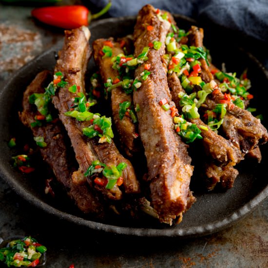 Ultimate Salt and Pepper Ribs - Recipe photo by KitchenSanctuary