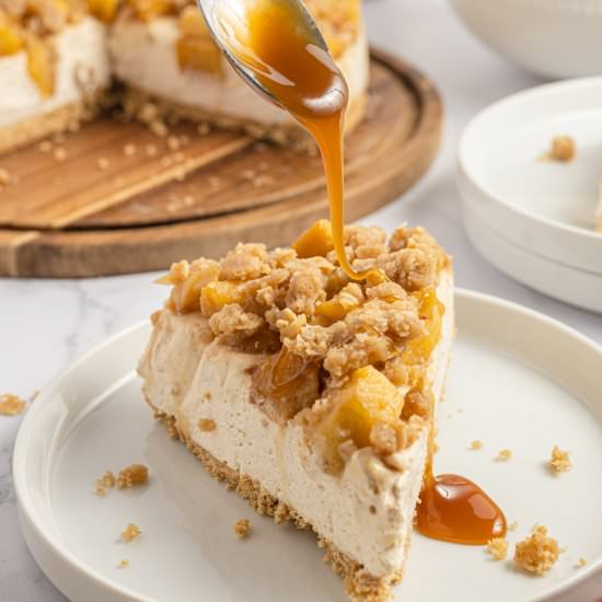 Apple Crisp Cheesecake - Recipe photo by KyleeCooks