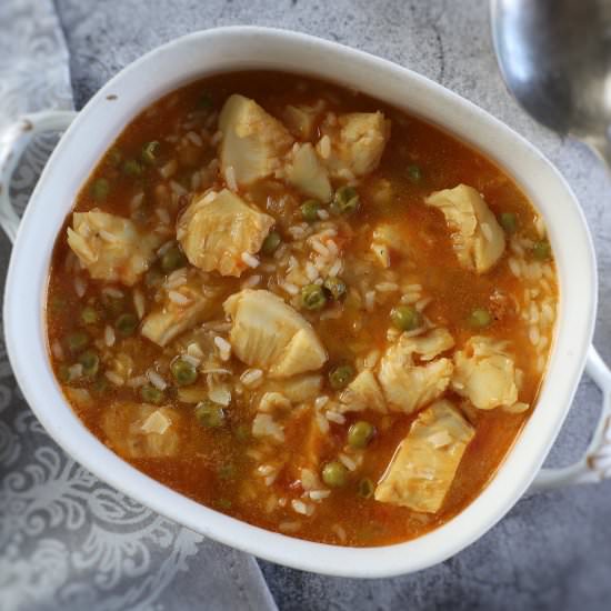 Fish and peas rice - Recipe photo by Food From Portugal