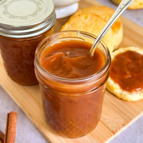 Slow Cooker Peach Butter - Recipe photo by Whiskfulcooking