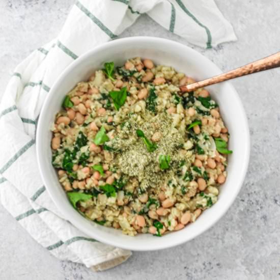 Cauli-rice & white bean Risotto - Recipe photo by trafficlightcook