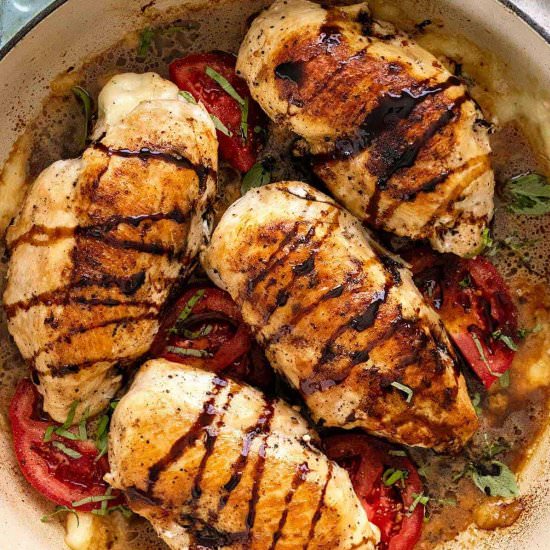 Caprese Stuffed Chicken - Recipe photo by Jessica Gavin