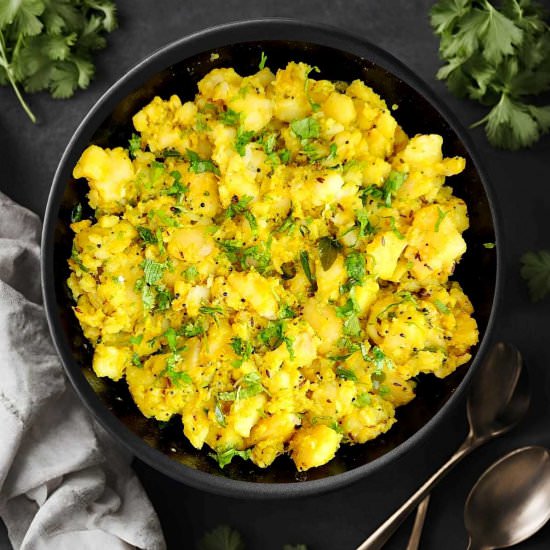 Batata Bhaji | Batatyachi Bhaji - Recipe photo by livingsmartandhealthy