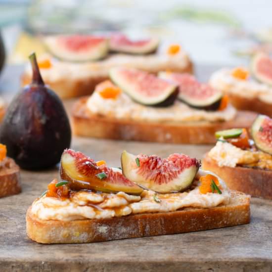 fall fresh fig crostini - Recipe photo by a zest for life