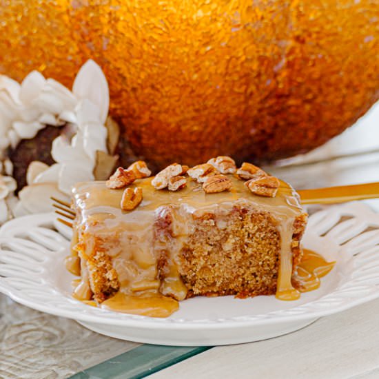 Easy Salted Caramel Apple Cake - Recipe photo by House of Elyn Ryn