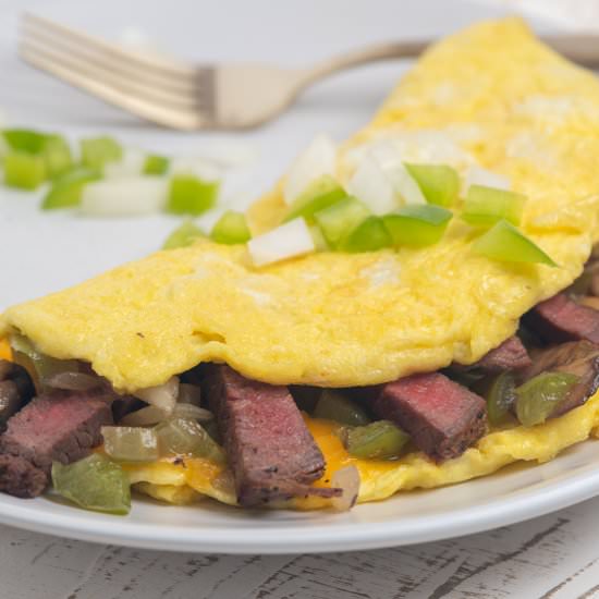 Steak Omelette - Recipe photo by biscuitsandburlap