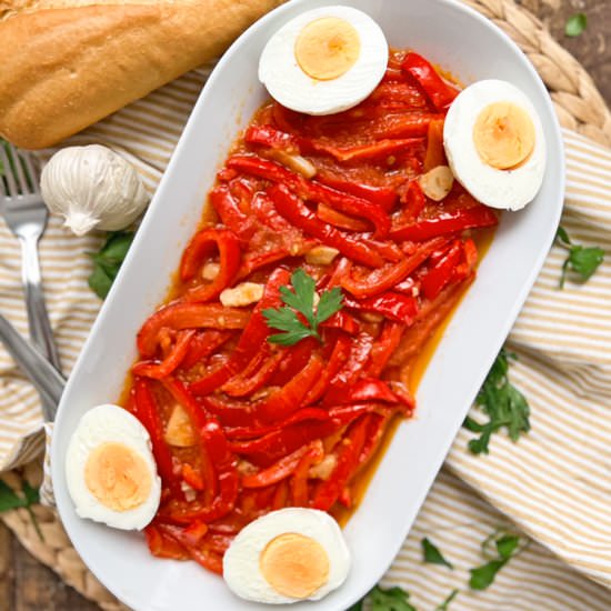 Spanish Peppers & Eggs - Recipe photo by Spain on a Fork