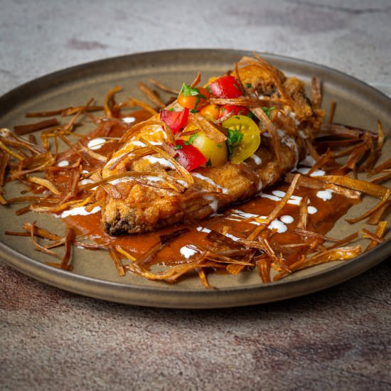 Brisket Stuffed Chile Rellenos - Recipe photo by Austin Eats