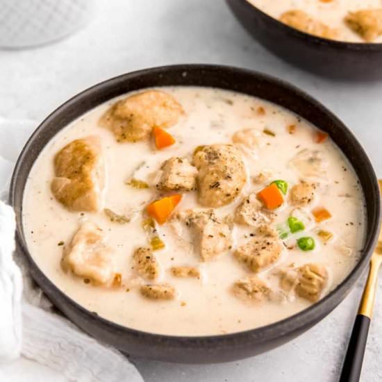Instant Pot Chicken and Dumplings - Recipe photo by wholefully