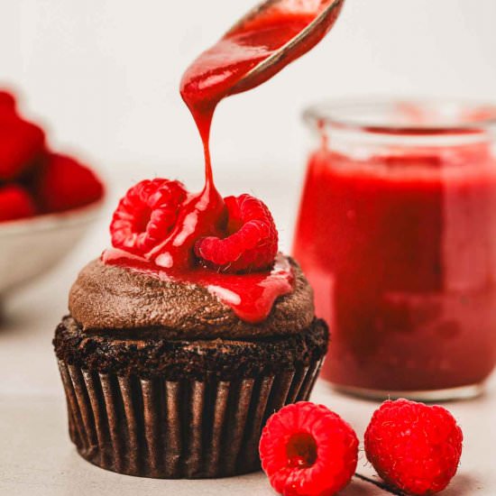 Raspberry sauce recipe - Recipe photo by Sweetly Cakes