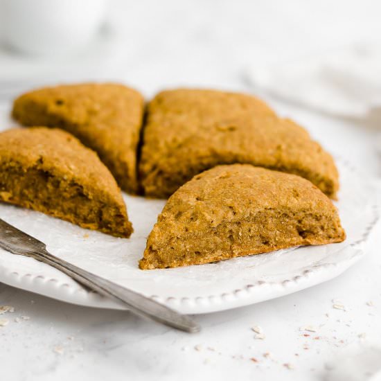 Healthy Pumpkin Oatmeal Scones - Recipe photo by foods for the soul