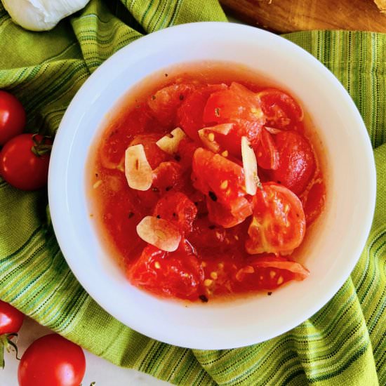 Italian Marinated Tomatoes - Recipe photo by theshortordercook