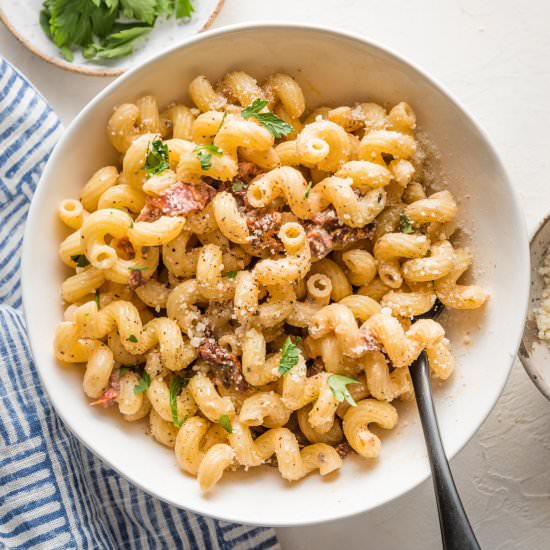 Creamy Cavatappi Pasta - Recipe photo by nourishandfete