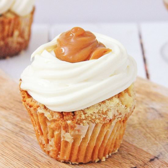 Hot Buttered Rum Cupcakes - Recipe photo by Skinny Sweets