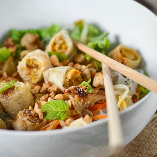 Chicken Bo Bun Asian Salad Recipe - Recipe photo by zesttangerine