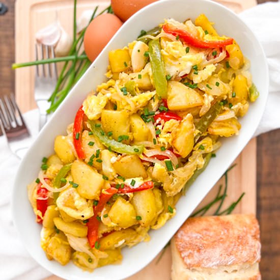 Poor Man´s Potatoes & Eggs - Recipe photo by Spain on a Fork