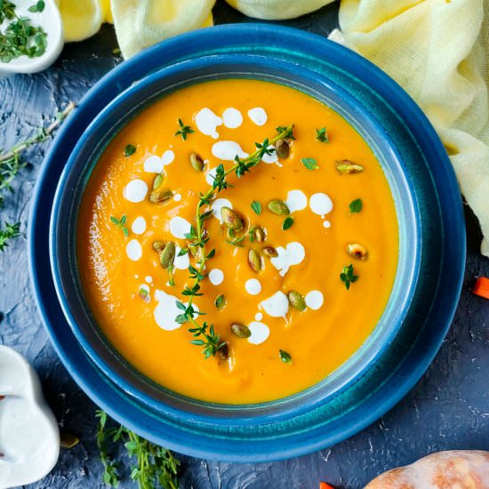 Easy Pumpkin Carrot Soup - Recipe photo by Sheeba@gohealthy