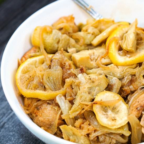 Chicken with Artichokes and Fennel - Recipe photo by MyLifeCookbook