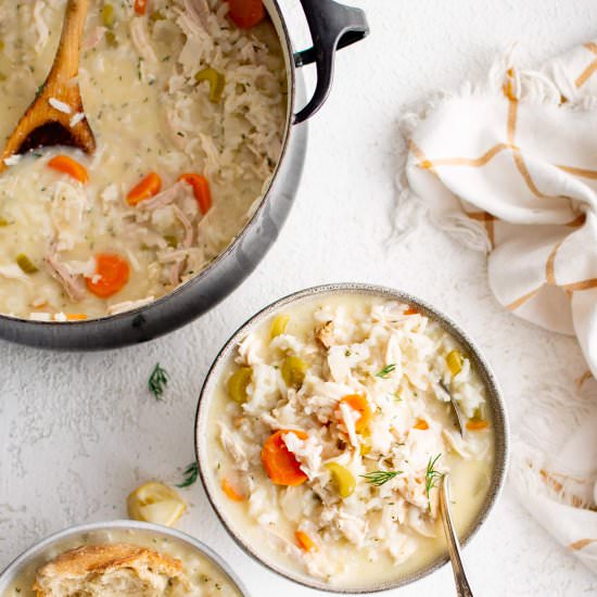 Avgolemono Soup - Recipe photo by theforkedspoon
