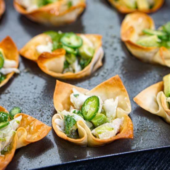 Wonton Cups with Crab Appetizer - Recipe photo by MyLifeCookbook
