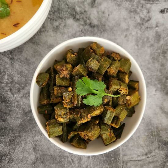 Bhindi Fry | Indian Okra Stir Fry - Recipe photo by livingsmartandhealthy